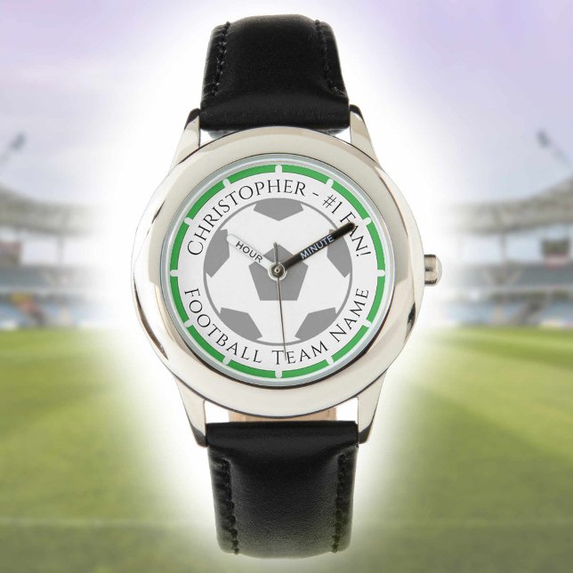 Montre Votre Nom plus Nom de l'équipe de Football (Créateur téléchargé)