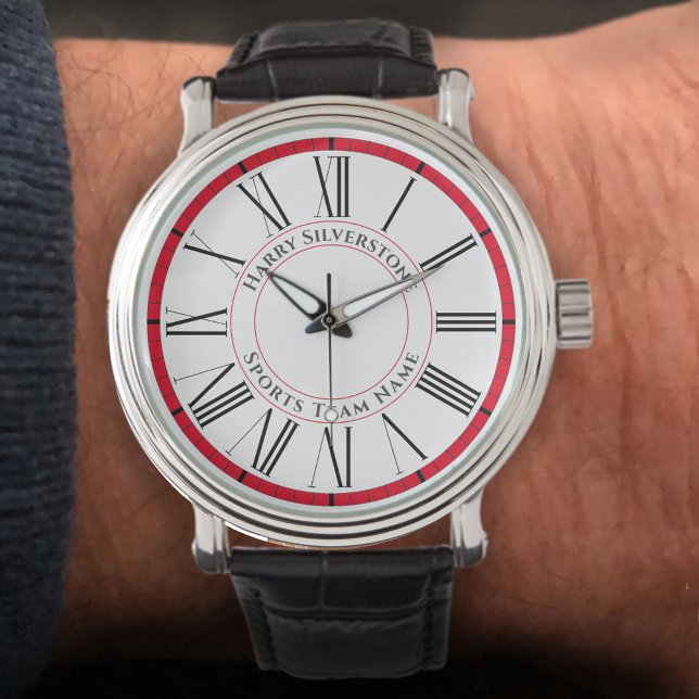 Montre Votre Nom plus Nom de l'équipe sportive (Créateur téléchargé)
