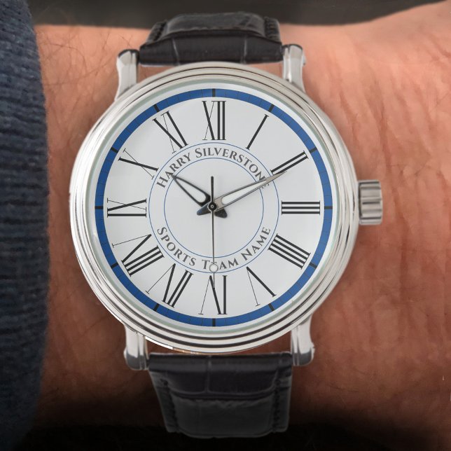 Montre Votre nom plus Sports Nom de l'équipe Veille (Créateur téléchargé)