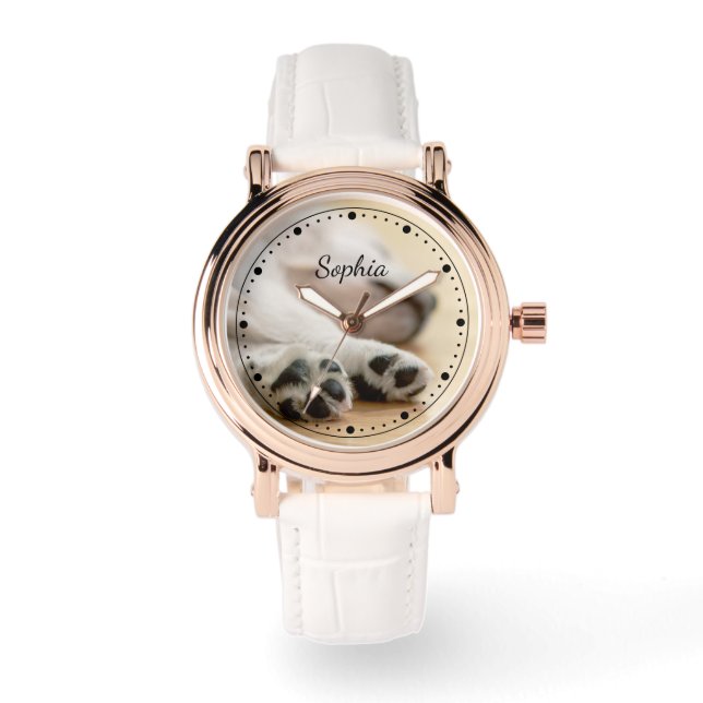 Montre Votre Photo Et Votre Texte Et Toute Couleur Dotée  (Recto)