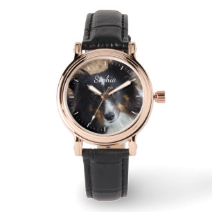 Montre Votre photo personnalisée et texte & cadran de mon