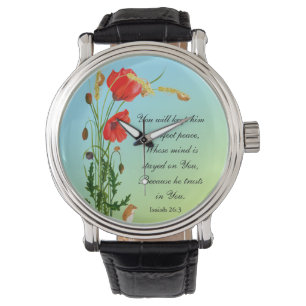 Montre Vous le garderez en paix parfaite Bible Verse Squ