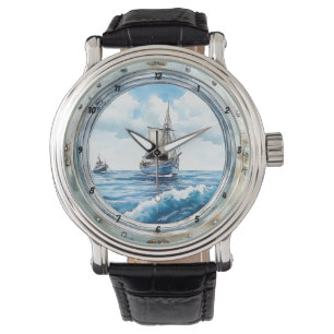 Montre Voyage dans le temps" - Voilier hublot