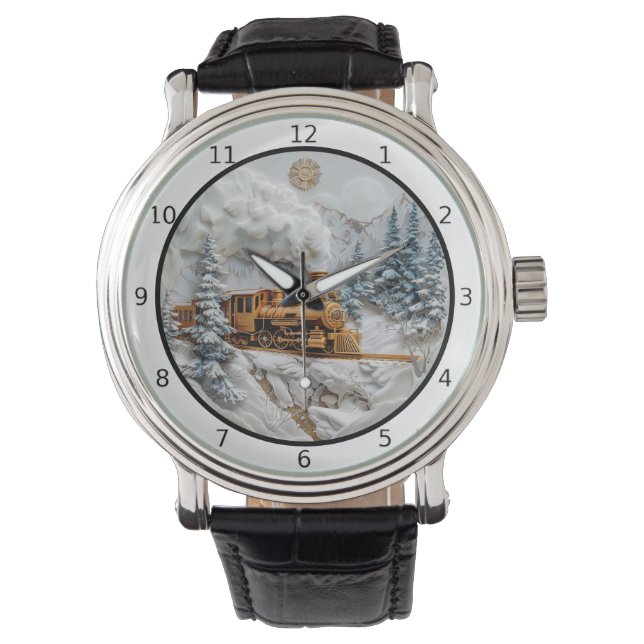 Montre Voyage en train d'hiver, élégance (devant)