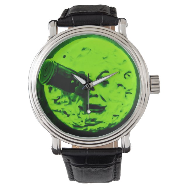 Montre Voyage sur la Lune (Martian Retro Green) (devant)