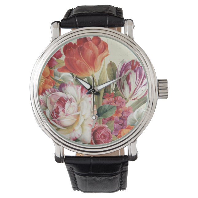 Montre Vue Jardin Fleurs Jetées (devant)