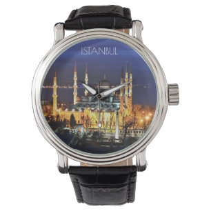 Montre Vue nocturne de la Mosquée Bleue à Istanbul Turqui