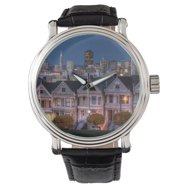 Montre Vue nocturne des maisons "dames peintes" (devant)