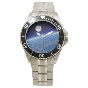 Montre Vue Terre et Lune