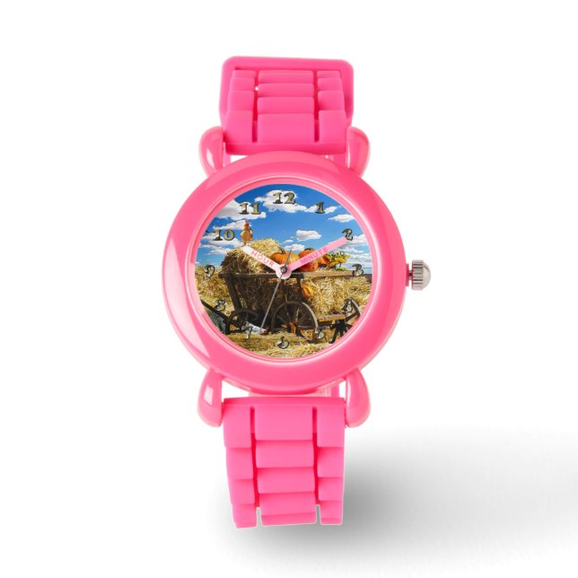 Montre Wagon de paille d'action de grâce en campagne (Recto)