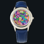Montre Wall Clock<br><div class="desc">Colorful Exotic Floral Pattern-23148</div>