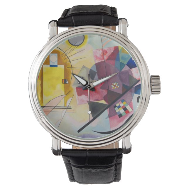 Montre WASSIY KANDINSKY - Jaune Rouge Bleu (devant)