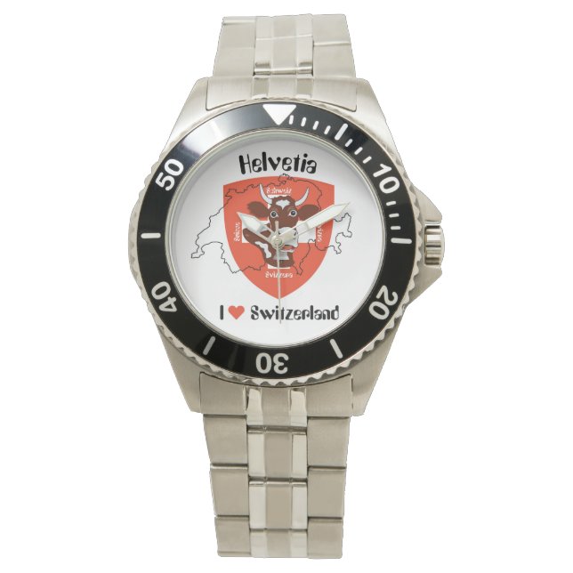 Montre Watch with Swiss Design Suisse Switzerland (devant)