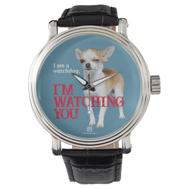 Montre Watchdog Chihuahua - Personnalisable (devant)