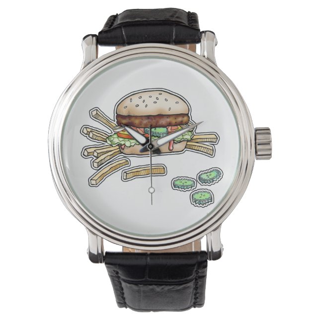 Montre WATCHES - HAMBURGER et FRITES (devant)