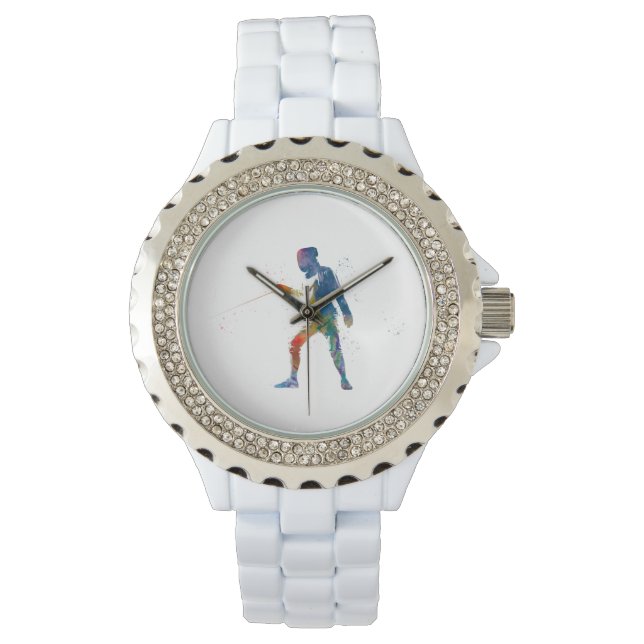 Montre watercolor fencing (devant)