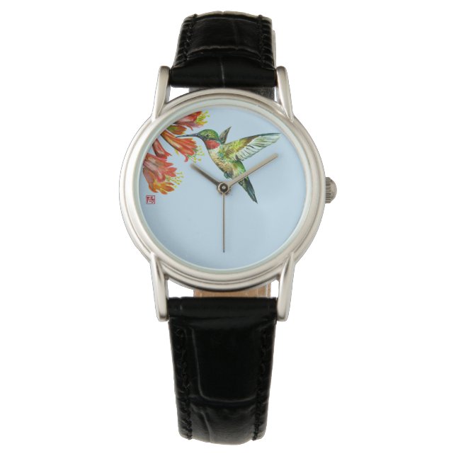 Montre Watercolor Hummingbird (devant)