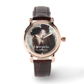 Montre Wedding Date with Quote and Picture of Couple