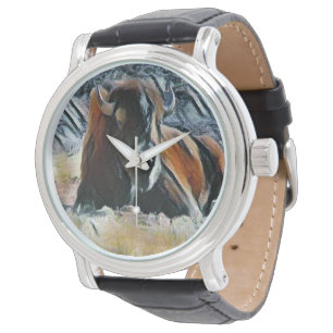 Montre Western Buffalo Photo Art Watch