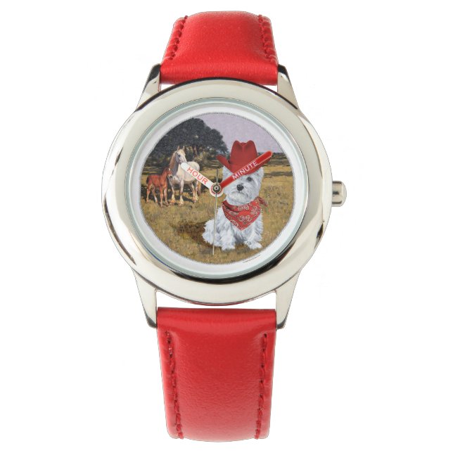 Montre Westie Cowboy (devant)