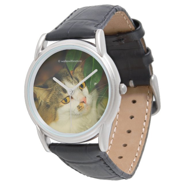 Montre Whimsical Le Chat et la Camellia (Incliné)