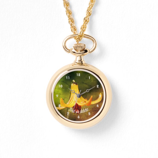 Montre Wild Canada Lily With Insect Abstract Personalized (Recto)