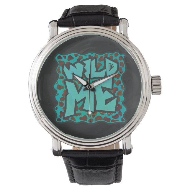 Montre Wild me Dalmatien Conception Brown et Turquoise (devant)