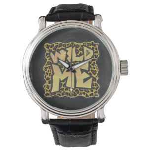 Montre Wild Me Leopard Brown et jaune