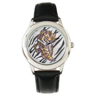 Montre Wild Me Tiger noir et blanc