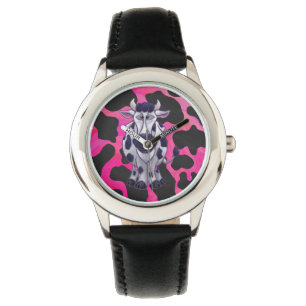 Montre Wild Me Tiger noir et rose