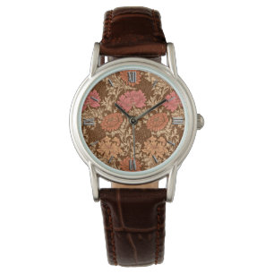 Montre William Morris Chrysanthèmes, Brown et rouille