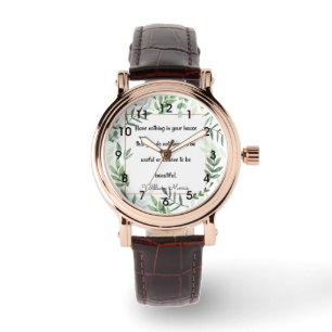 Montre William Morris, citant, N'Avez Rien...