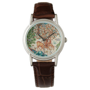 Montre William Morris Deer par Brook Tapestry Beige Watc