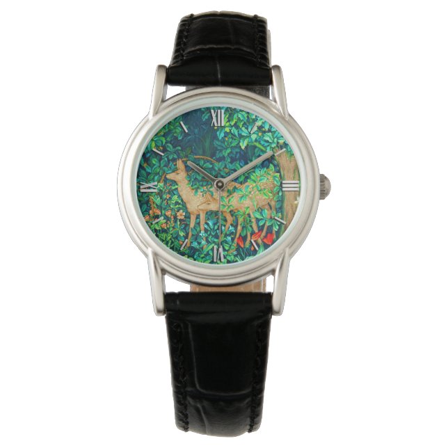 Montre William Morris Forest Deer Tapestry Imprimer (devant)