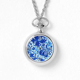 Montre William Morris Iris et Lily, Cobalt Blue