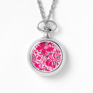 Montre William Morris Iris et Lily, Fuchsia Pink