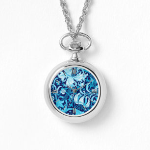 Montre William Morris Iris et Lily, Indigo Blue