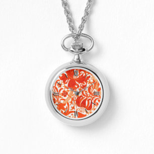 Montre William Morris Iris et Lily, Mandarin Orange