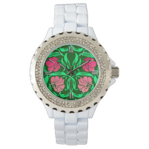 Montre William Morris Pimpernel, Coral Pink et Green