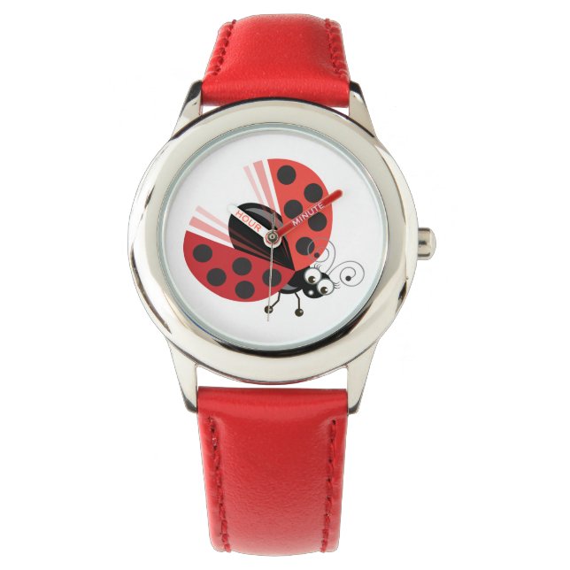 Montre Wing-Nutz™_Ladybug (Dotty)_ doux et amusant (devant)