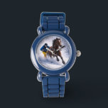 Montre   Winter Horse Jewelry | Watches<br><div class="desc">Dynamic winter horse skijoring design capturing  the beauty,  strength and motion of this exciting sport. Perfect for horse lovers,  equestrian enthusiasts and fans of powerful horse imagery.</div>