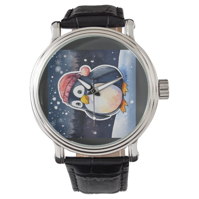 Montre Winter Penguin E-Watch - Stylish & Fun Winter-Them (devant)