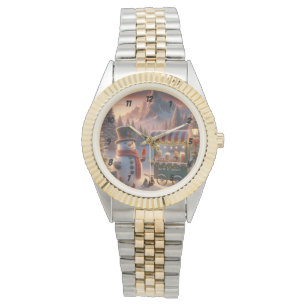 Montre Winter Wonderland Snowman's Hot Chocolate Cart