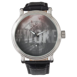 Montre #WOKE (rouge, noir, gris)