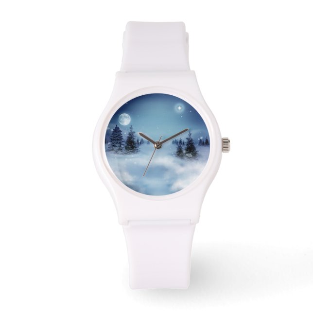 Montre Wonderland d'hiver de nuit (Recto)