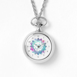 Montre *~*Wrap féminin Om New Age Lotus Flower Mandala