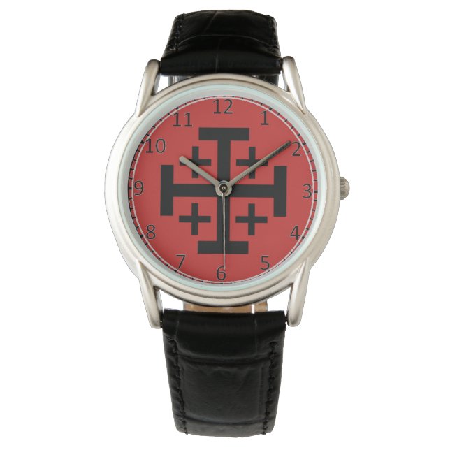 Montre Wristwatch personnalisé Jérusalem Cross (devant)