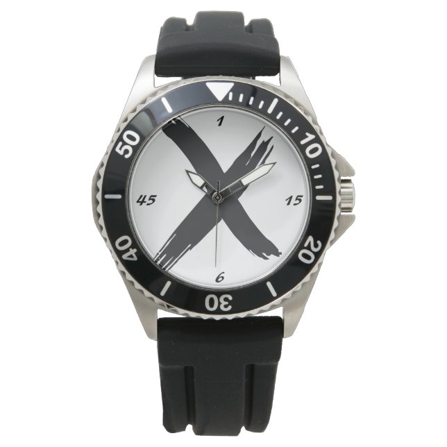 Montre X noire  (devant)
