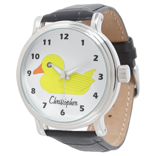 Montre Yellow Duck Design Personalised (Incliné)