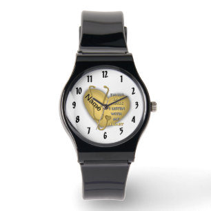 Montre Yellow Heart LPN Horloge infirmière